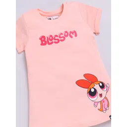 YK X Minute Mirth Girls Powerpuff Girls Printed Pure Cotton T-shirt Dress image 5