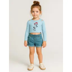 YK X Minute Mirth Girls Snoopy Embroidered Cotton Crop Top-picture-14