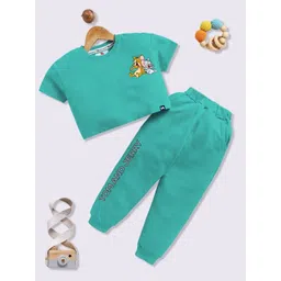 YK X Minute Mirth Girls Tom & Jerry Printed Pure Cotton T-shirt With Joggers-picture-46