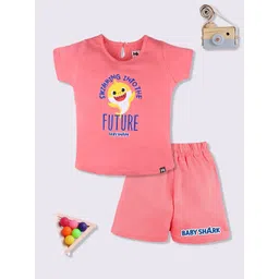 YK X Minute Mirth Infant Girls Printed Pure Cotton T-shirt with Shorts-picture-24