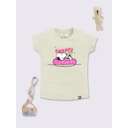 YK X Minute Mirth Infant Girls Snoopy Printed Pure Cotton T-shirt-picture-50