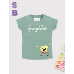 YK X Minute Mirth Infant Girls Spongebob Printed Pure Cotton T-shirt-picture-25