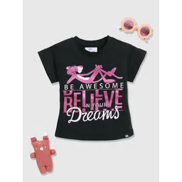 YK X Minute Mirth Pink Panther Print Extended Sleeves Sheen Cotton Top-picture-48