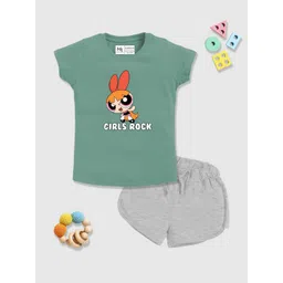 YK X Minute Mirth Powerpuff Girls Printed Pure Cotton T-shirt with Shorts-picture-25