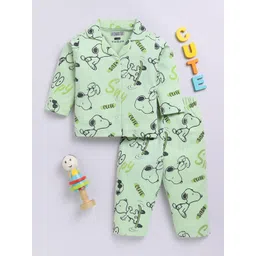 YK X Tinyo Boys Cartoon Characters Printed Shirt and Pyjamas Night suit-picture-22