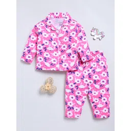 YK X Tinyo Girls Floral Printed Night suit-picture-30