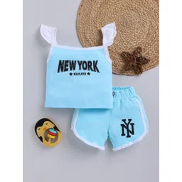 YK X Tinyo Girls Printed Pure Cotton Top with Shorts-picture-39