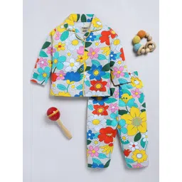 YK X Tinyo Girls Printed Shirt And Pyjamas Pure Cotton Night suit-picture-22