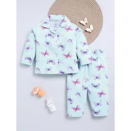 YK X Tinyo Girls Printed Shirt And Pyjamas Pure Cotton Night suit-picture-23