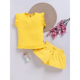 YK X Tinyo Girls Ruffle and Back Button Detail Top with Shorts-picture-24