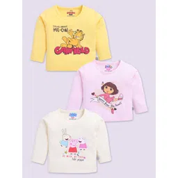 YK X Tinyo Girls Set of 3 Printed Cotton T-shirts-picture-15