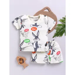 YK X Tinyo Infant Boys Looney Tunes Printed Pure Cotton T-shirt with Shorts-picture-36