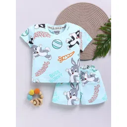 YK X Tinyo Infant Boys Looney Tunes Printed Pure Cotton T-shirt with Shorts-picture-26