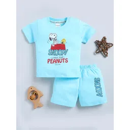 YK X Tinyo Infant Boys Snoopy Printed Pure Cotton T-shirt with Shorts-picture-34