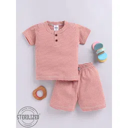 YK X Tinyo Infant Boys Striped Cotton T-shirt with Shorts-picture-23