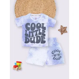 YK X Tinyo Infant Boys Typography Printed Pure Cotton T-shirt with Shorts-picture-18
