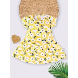 YK X Tinyo Infant Girls Floral Print Drop-Waist Dress-picture-14