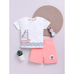 YK X Tinyo Infant Girls Printed Pure Cotton T-shirt with Shorts-picture-17