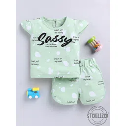 YK X Tinyo Infant Girls Typography Printed T-shirt with Shorts-picture-38
