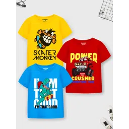 YK X Trampoline Boys 3 Printed Extended Sleeves Applique T-shirt-picture-34