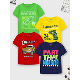 YK X Trampoline Boys Typography 4 Printed Applique T-shirt-picture-17