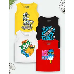YK X Trampoline Boys Typography 4 Printed Applique T-shirt-picture-22
