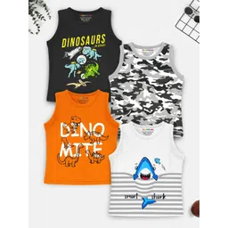 YK X Trampoline Boys Typography 4 Printed Applique T-shirt-picture-33