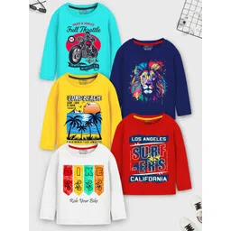 YK X Trampoline Boys Typography 5 Printed Pockets T-shirt-picture-56