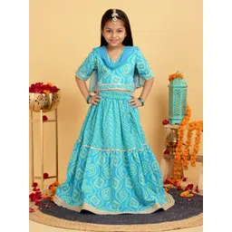 YK X Trampoline Girls Printed Ready to Wear Lehenga & Blouse With Dupatta-picture-26