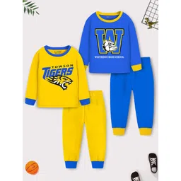 YK X Trampoline Kids Pack Of 2 Graphic Printed Sweatshirt With Pyjamas-picture-32