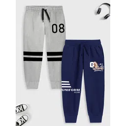 YK X Trampoline Kids Pack Of 2 Printed Cotton Mid Rise Joggers-picture-16