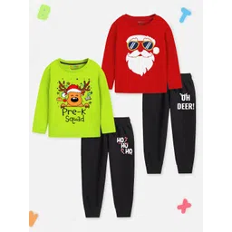 YK X Trampoline Kids Pack Of 2 Printed T-shirt With Pyjamas-picture-53
