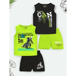 YK X Trampoline Kids Pack Of 2 Printed T-shirt with Shorts-picture-34