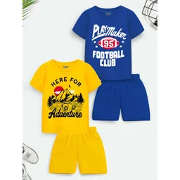 YK X Trampoline Kids Pack of 2 Printed T-shirt with Shorts-picture-35