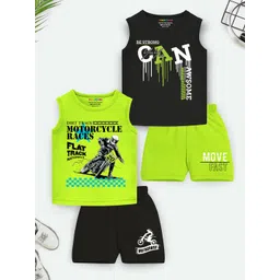 YK X Trampoline Kids Pack of 2 Printed T-shirt with Shorts-picture-37