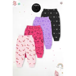 YK X Trampoline Kids Pack Of 4 Graphic Printed Lounge Joggers-picture-37