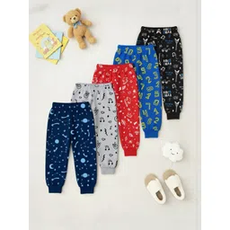 YK X Trampoline Kids Pack Of 5 All Over Printed Lounge Joggers-picture-30