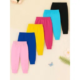 YK X Trampoline Kids Pack Of 6 Mid-Rise Cotton Jogger Lounge Pants-picture-53