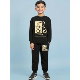 YK X Trampoline Unisex Kids Graphic Printed Round Neck T-shirt & Joggers-picture-32