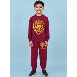 YK X Trampoline Unisex Kids Graphic Printed Round Neck T-shirt With Track Pant-picture-42