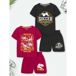 YK X Trampoline Unisex Kids Printed T-shirt with Shorts-picture-19