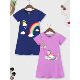 yk x trampoline YK X Pack of 2 Graphic Print T-shirt Dress-picture-15