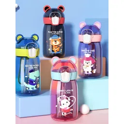 YK Black And Blue 4 Piece Plastic Water Bottle-400ml-picture-40