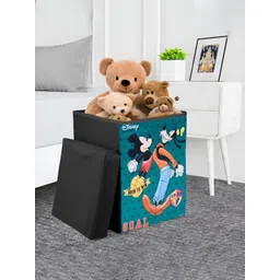 YK Black & Green Disney Goofy Toy Printed Multi-Utility Organiser With Lid & Handles-picture-31