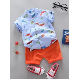 YK Boys Animal Printed Shirt & Shorts Clothing Set-picture-27