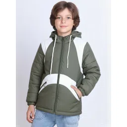 YK Boys Boys Colourblocked Hooded Padded Jacket-picture-30