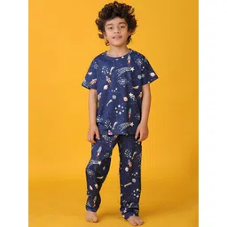 YK Boys Conversational Printed Pure Cotton Night suit-picture-58