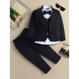 YK Boys Embellished Shawl Collar 3 Piece Party Suit Set With Bow-picture-12