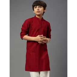 YK Boys Ethnic Motif Chikankari Embroidered Straight Kurta-picture-15