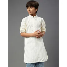 YK Boys Ethnic Motif Chikankari Embroidered Straight Kurta-picture-13
